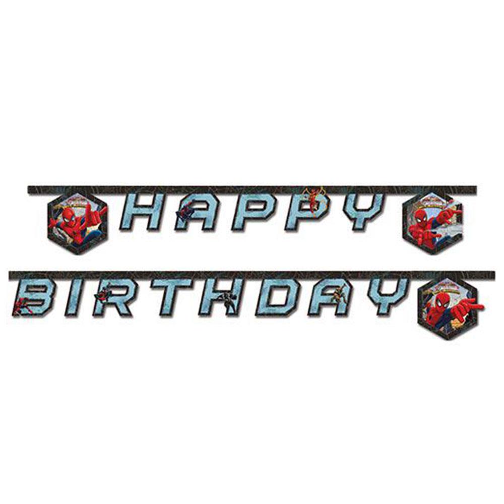 Spiderman Savaşçı Happy Birthday Harf Afiş