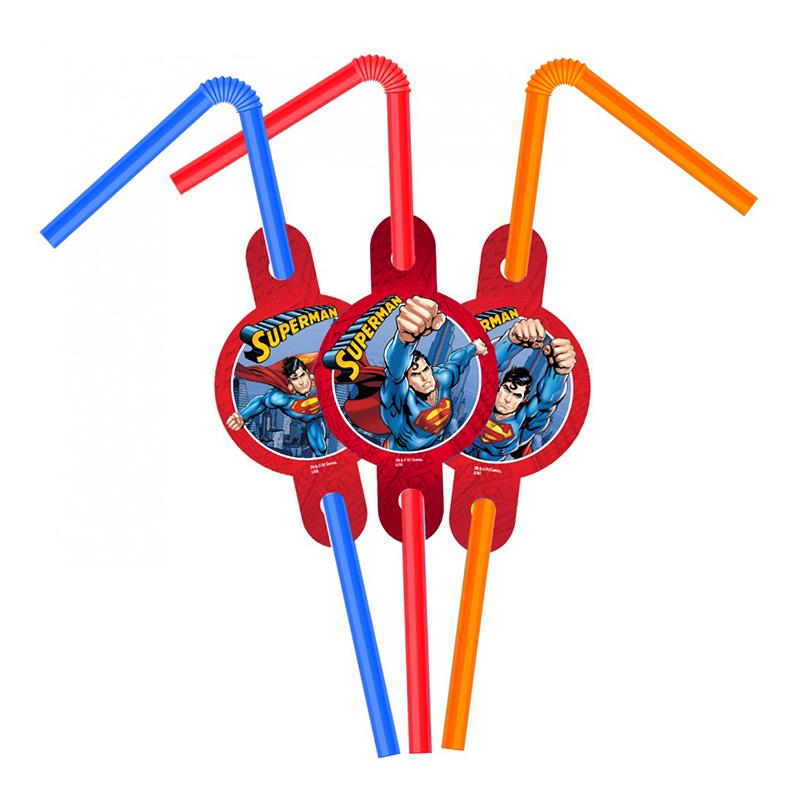 Superman Lisanslı Pipet 6'lı