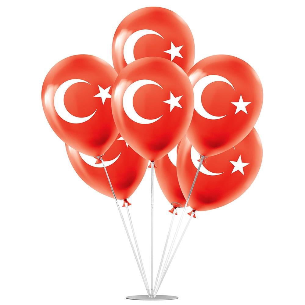 Türk Bayrağı Temalı Balon Stand Set 7'li
