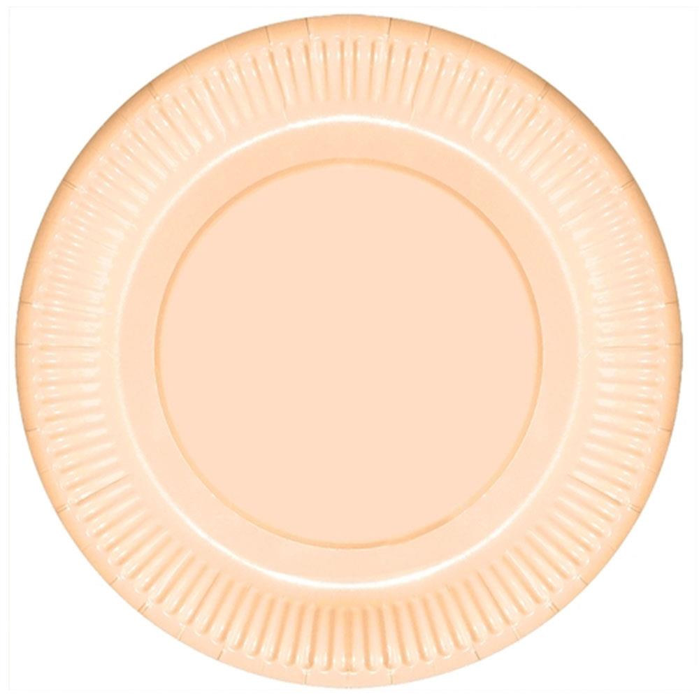 Turuncu Makaron Karton Tabak 23 cm 8'li