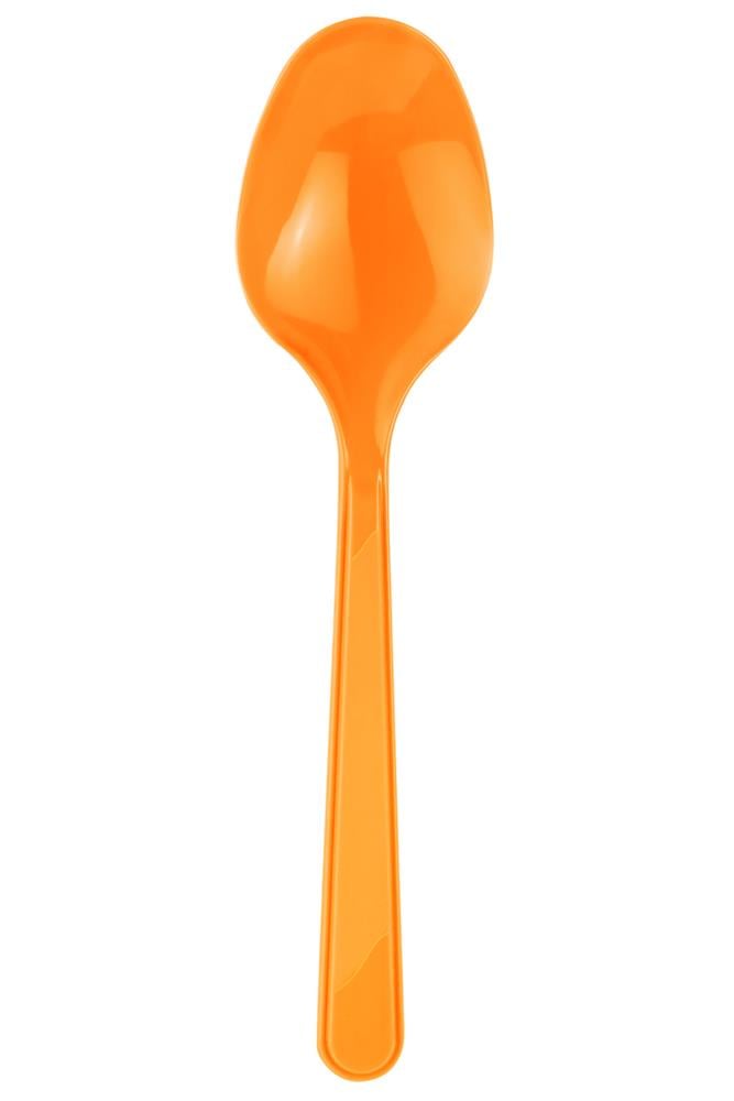 Turuncu Plastik Kaşık 10'lu