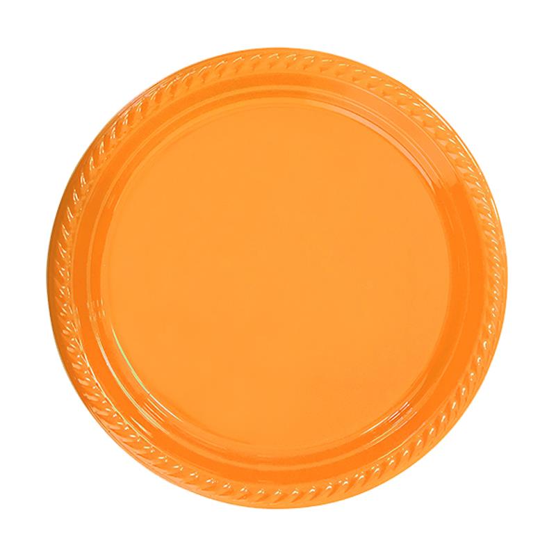 Turuncu Plastik Tabak 26 cm 8'li
