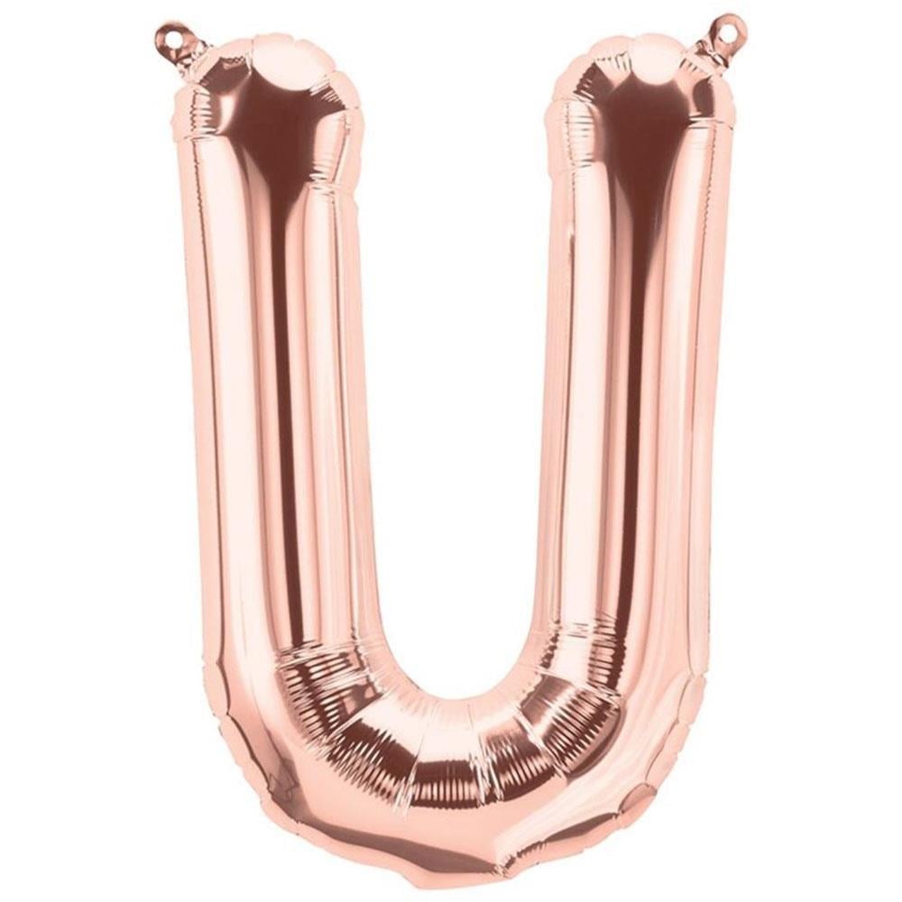 U Harf Rose Gold Folyo Balon 70 cm