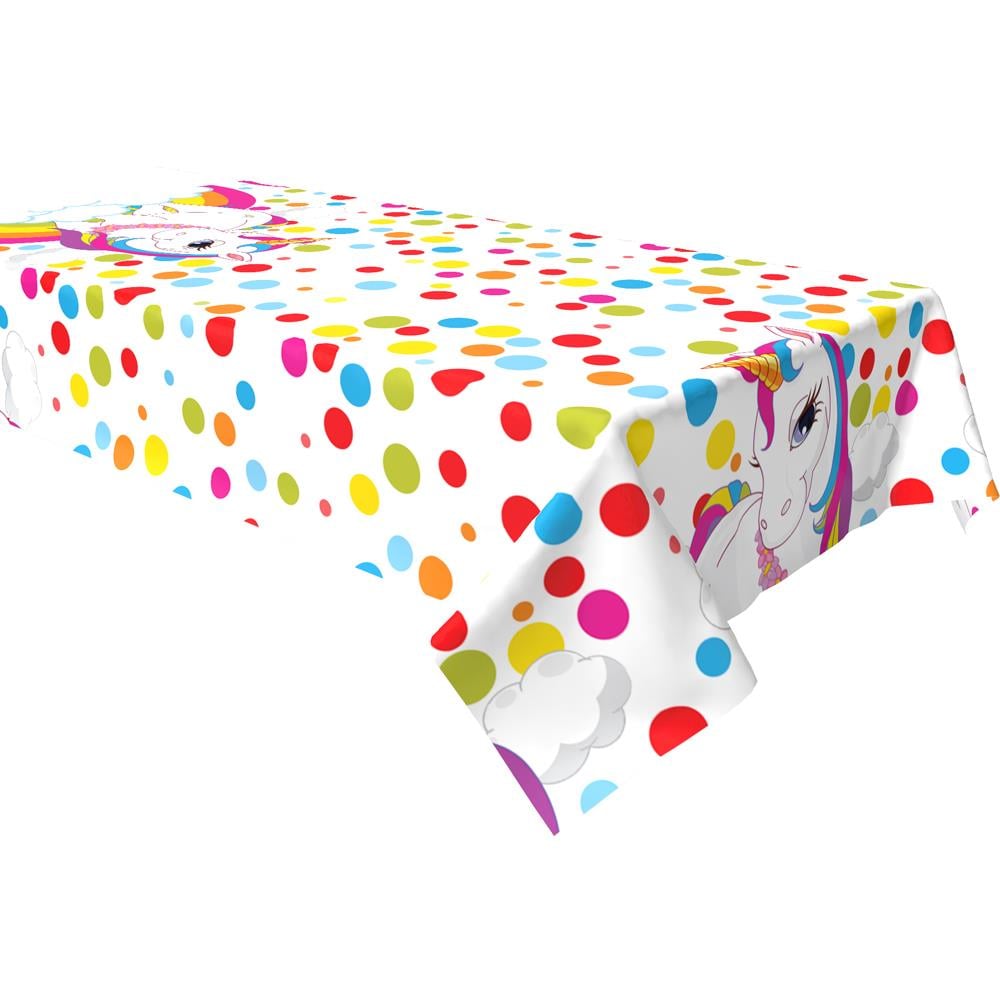 Unicorn Rainbow Plastik Masa Örtüsü 120x180 cm