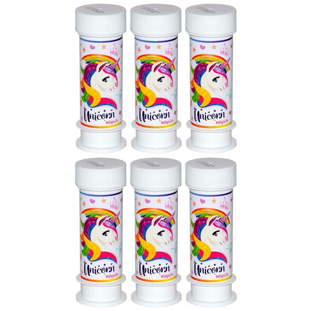 Unicorn Renkli Lisanslı Köpük Set 6'lı