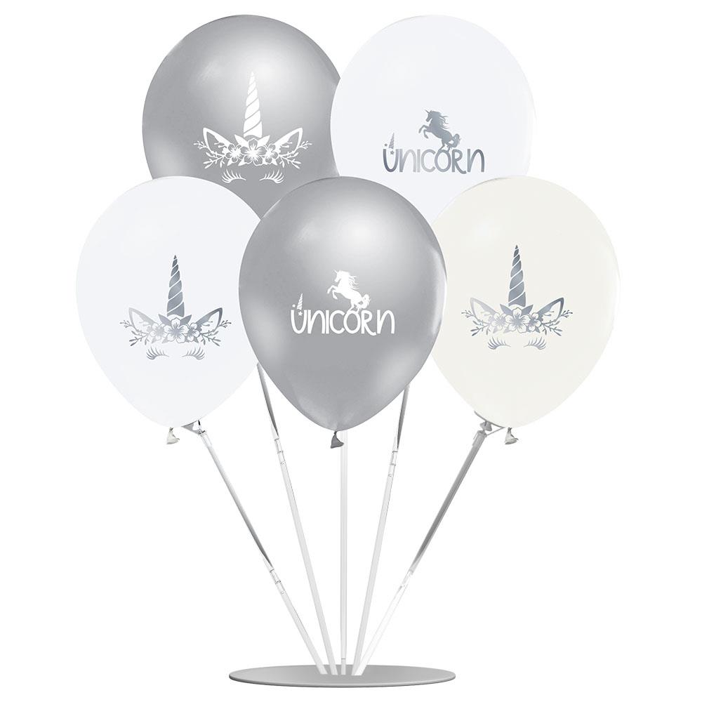Unicorn Silver Temalı Balon Stand Set 7'li