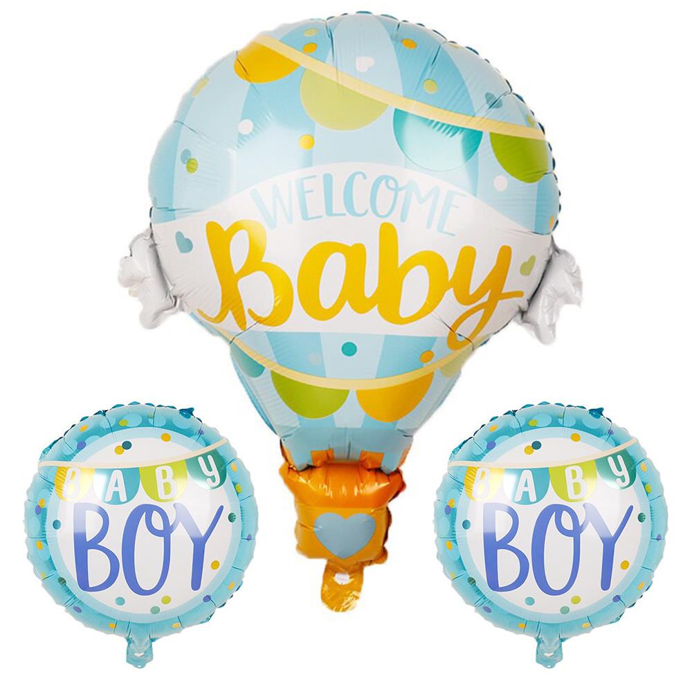 Welcome Baby Mavi Folyo Balon Set 3'lü