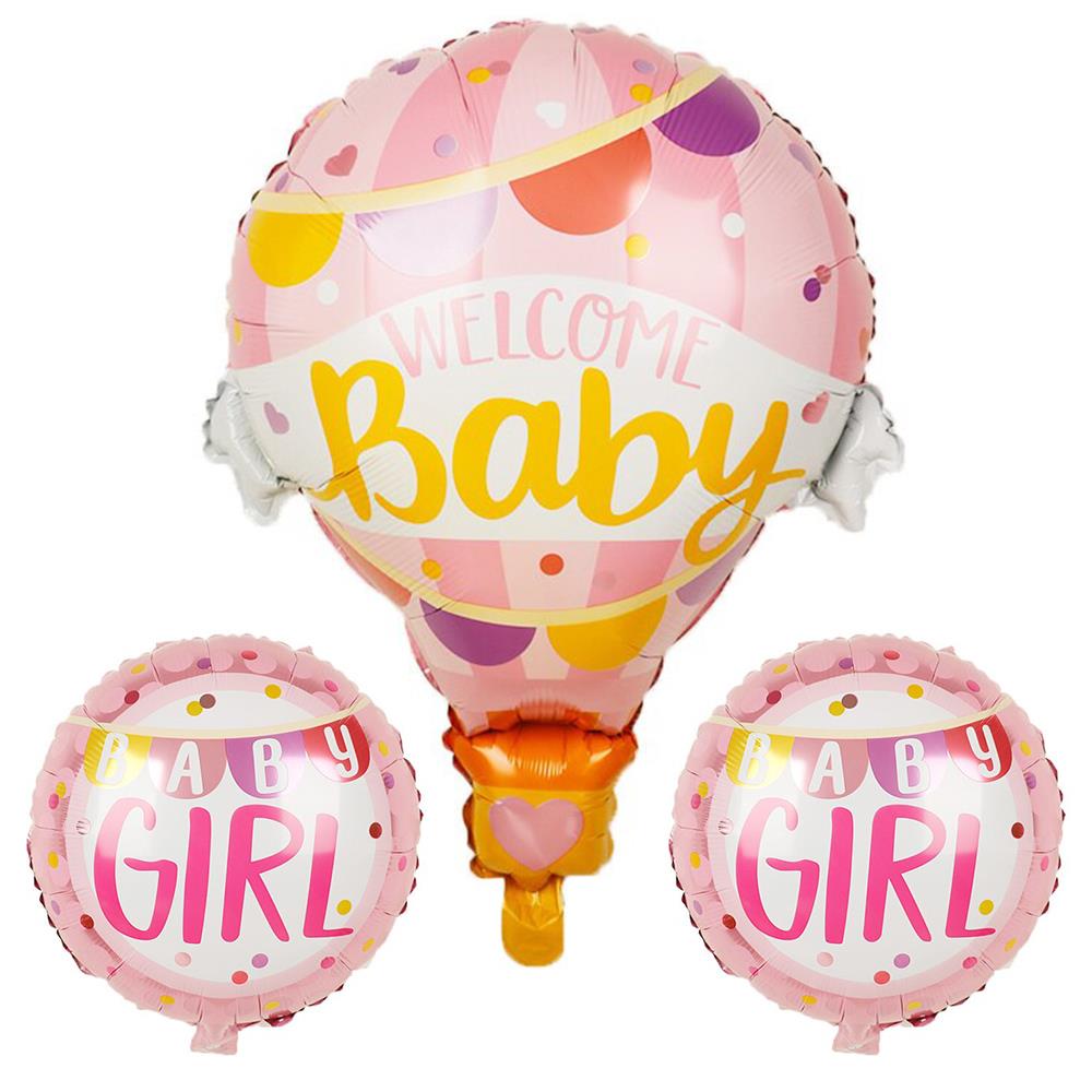 Welcome Baby Pembe Folyo Balon Set 3'lü