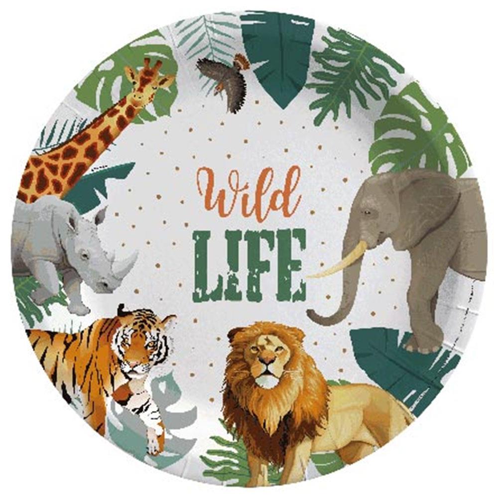 Wild Life Karton Tabak 23 cm 8'li