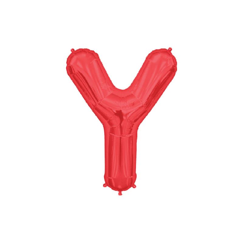 Y Harf Kırmızı Folyo Balon 40 cm