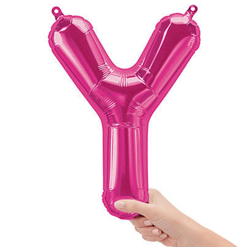 Y Harf Pembe Folyo Balon 40 cm