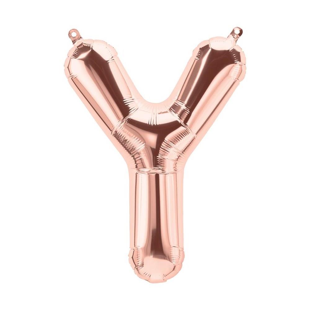 Y Harf Rose Gold Folyo Balon 40 cm