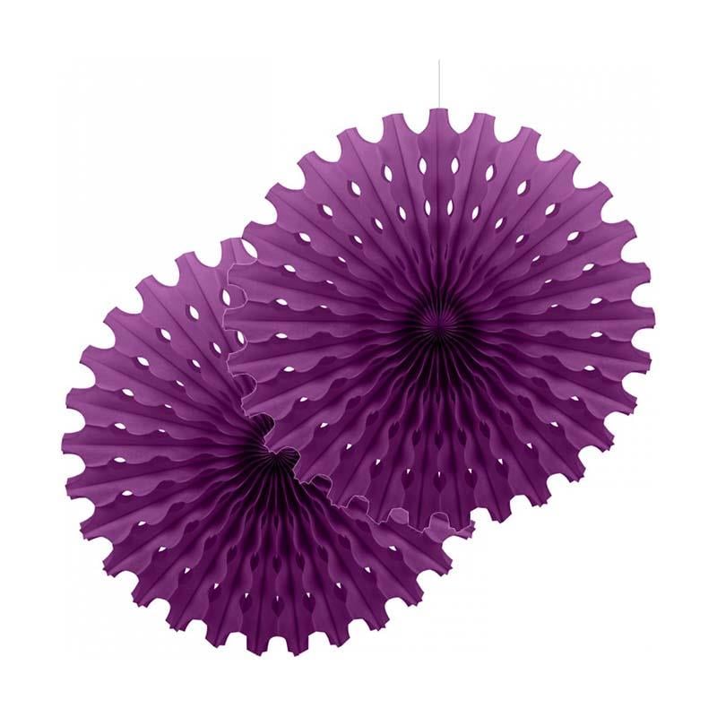 Yelpaze Dekor Süs Mor 50 cm 2'li