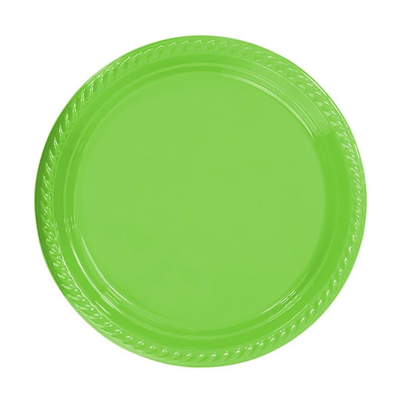 Yeşil Plastik Tabak 26 cm 8'li