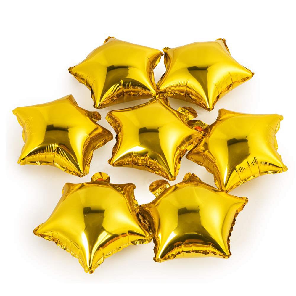 Yıldız Folyo Balon Altın Set 20 cm 5'li