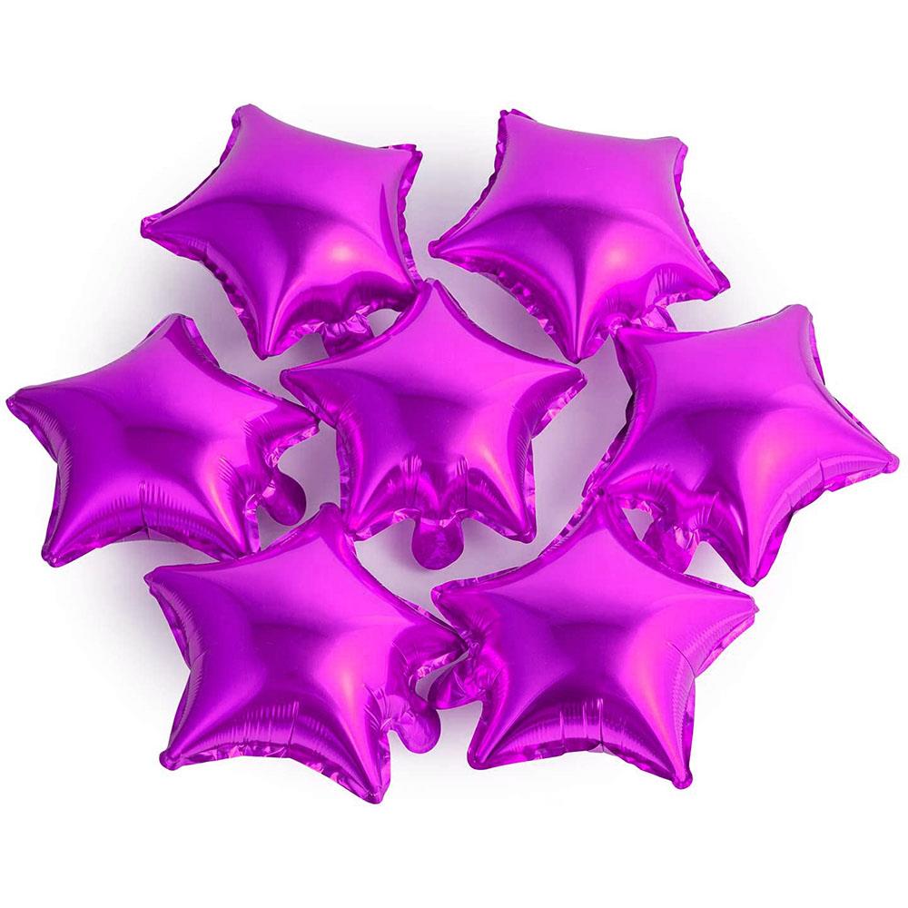 Yıldız Folyo Balon Fuşya Set 20 cm 5'li