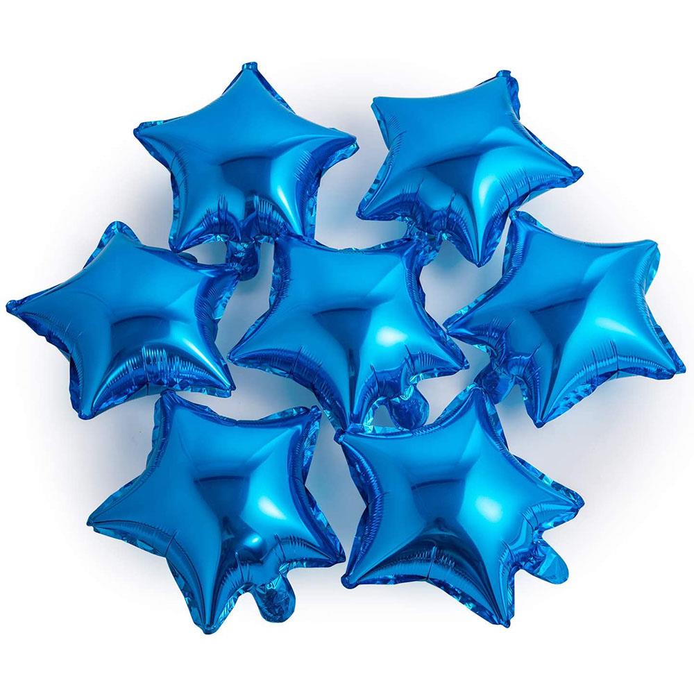 Yıldız Folyo Balon Mavi Set 20 cm 5'li