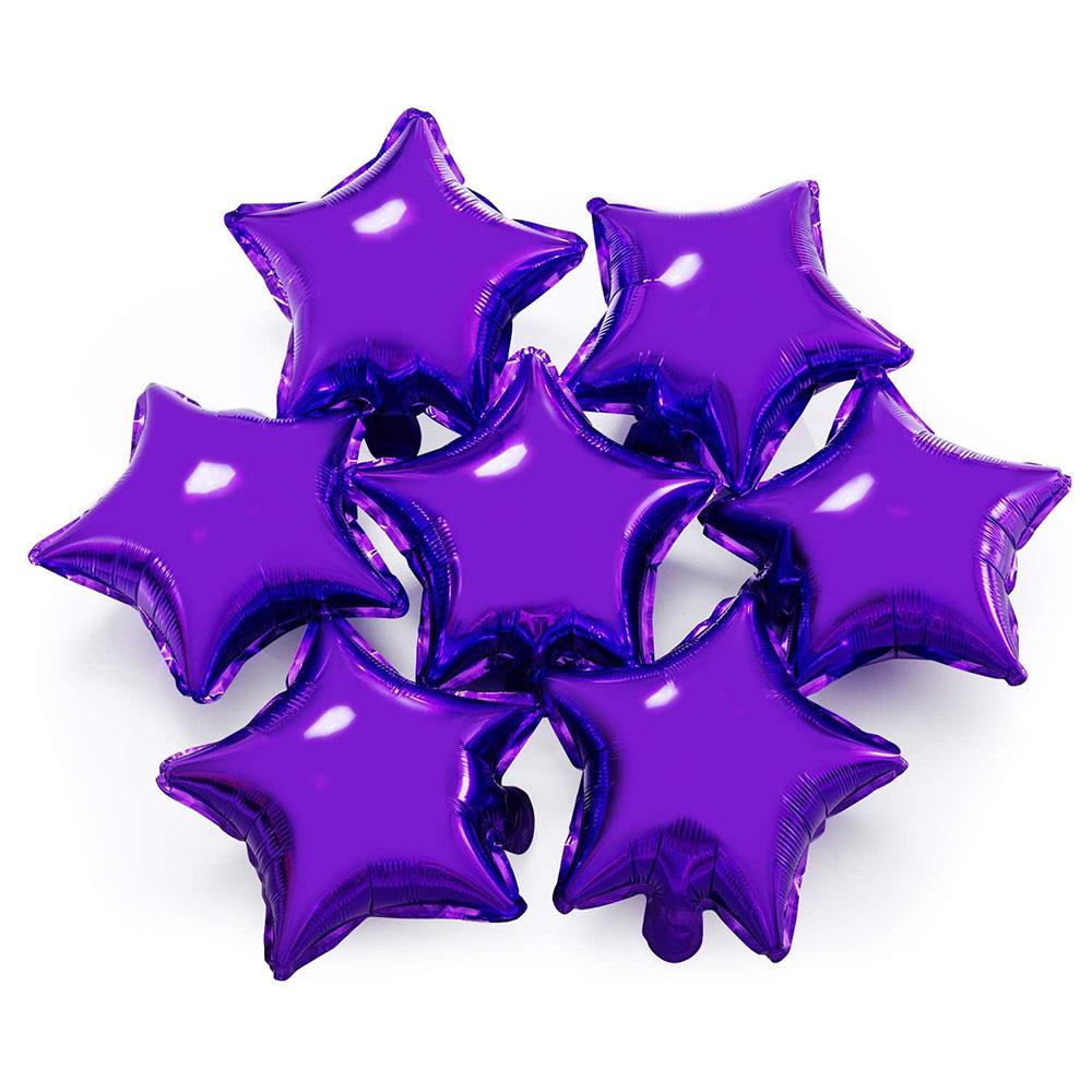 Yıldız Folyo Balon Mor Set 20 cm 5'li