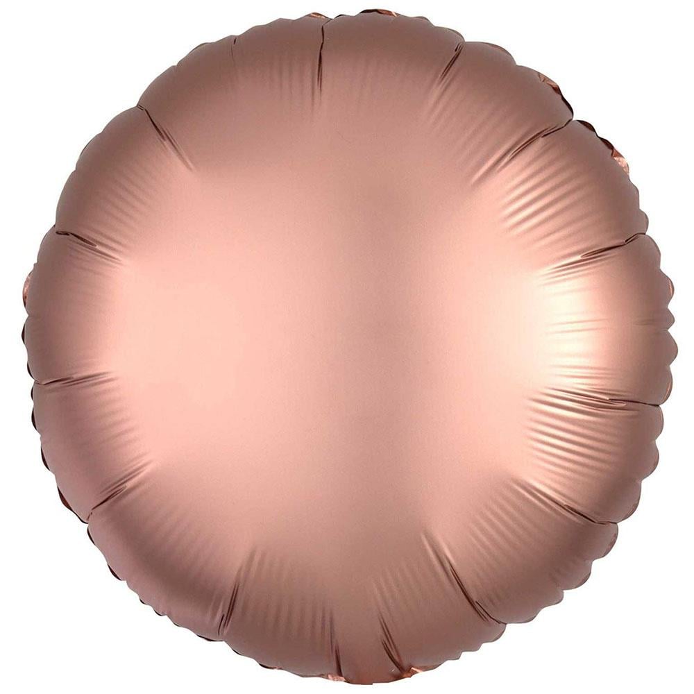Yuvarlak Folyo Balon Mat Rose Gold 45 cm