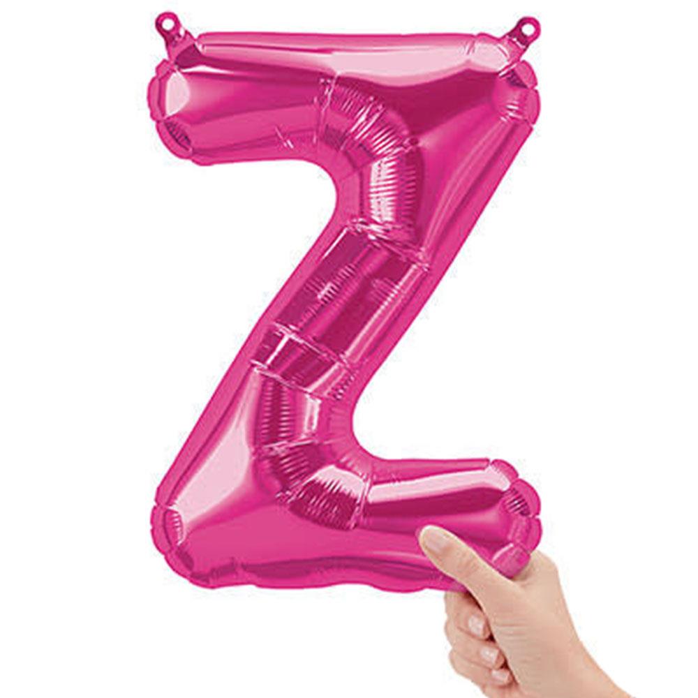 Z Harf Pembe Folyo Balon 40 cm