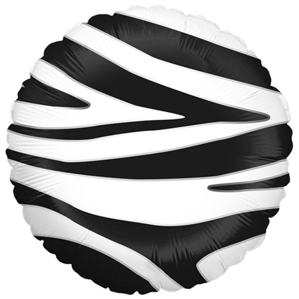 Zebra Çizgili Grabo Folyo Balon 45 cm