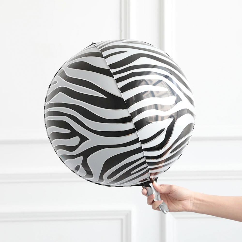 Zebra Desenli 4D Folyo Balon 55 cm