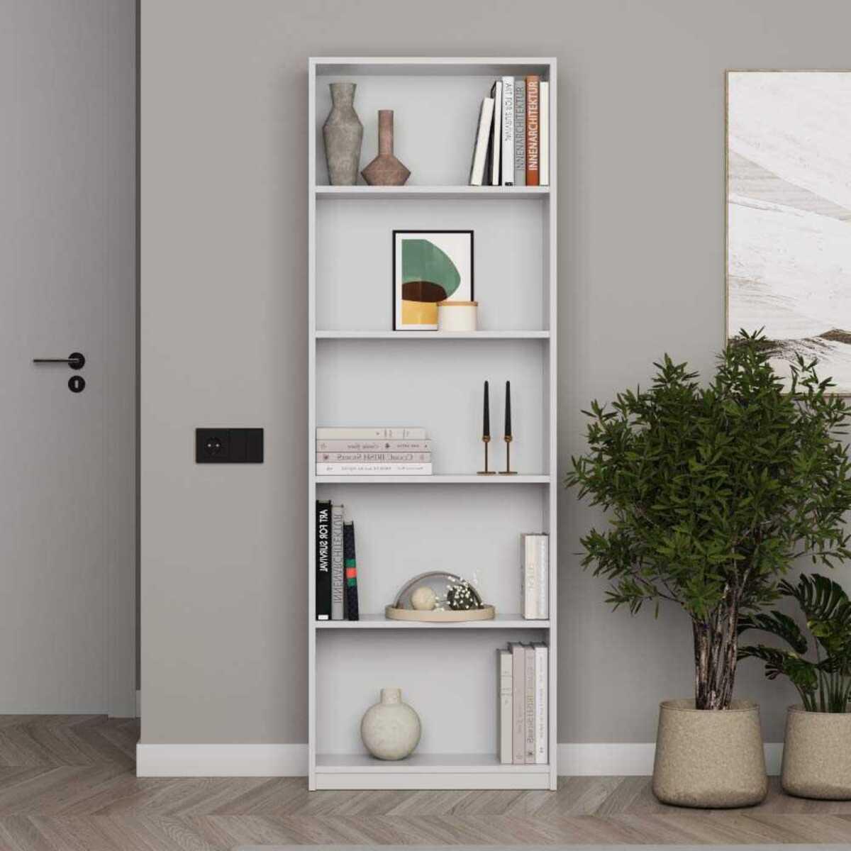 Adore 5 Raflı Kitaplık 56x170x20