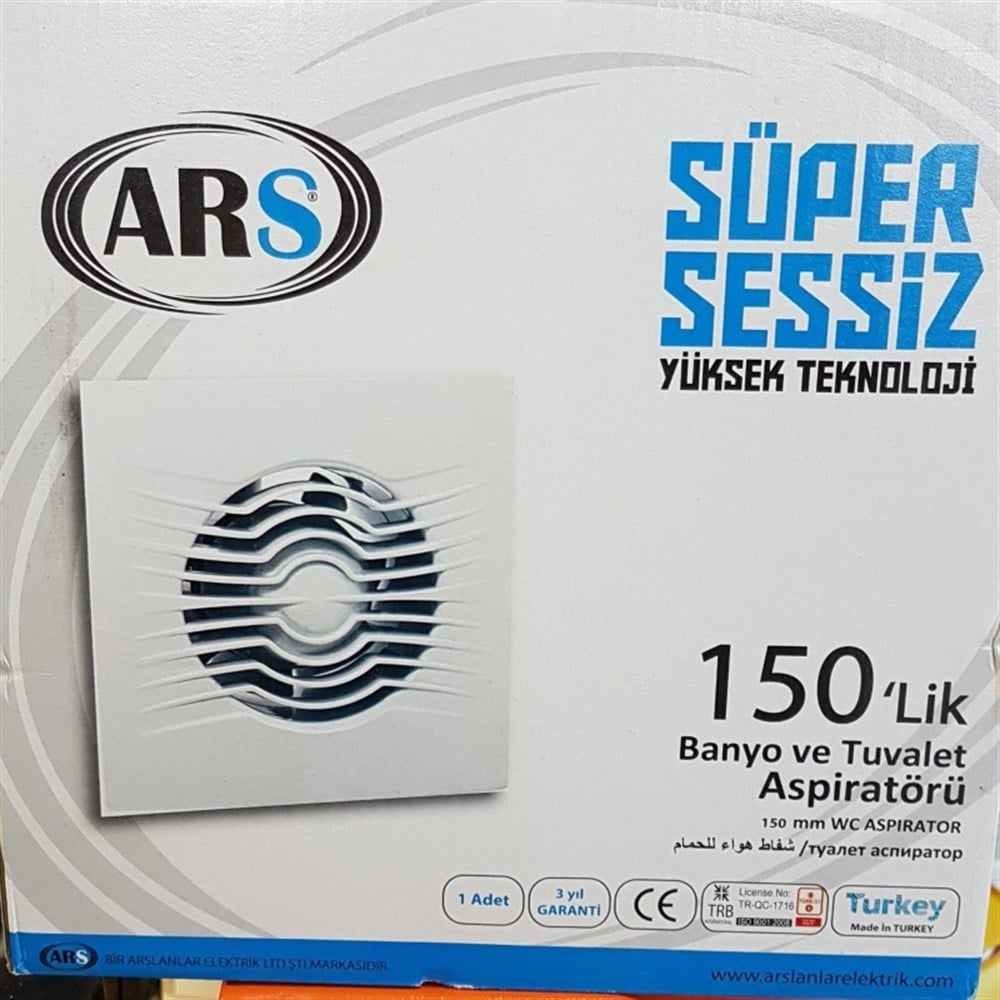 Ars Banyo Ve Tuvalet Aspiratörü 150 Lik
