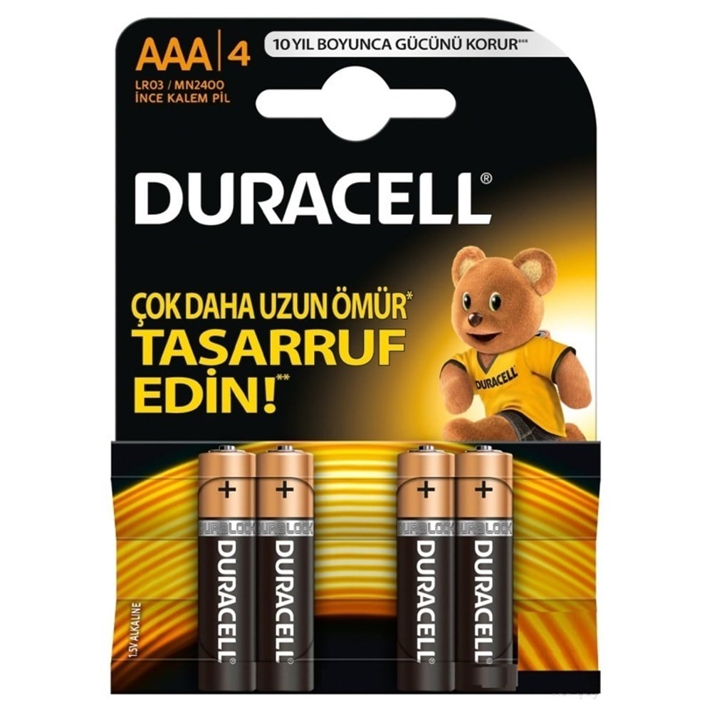 Duracell İnce Pil 4 Lü