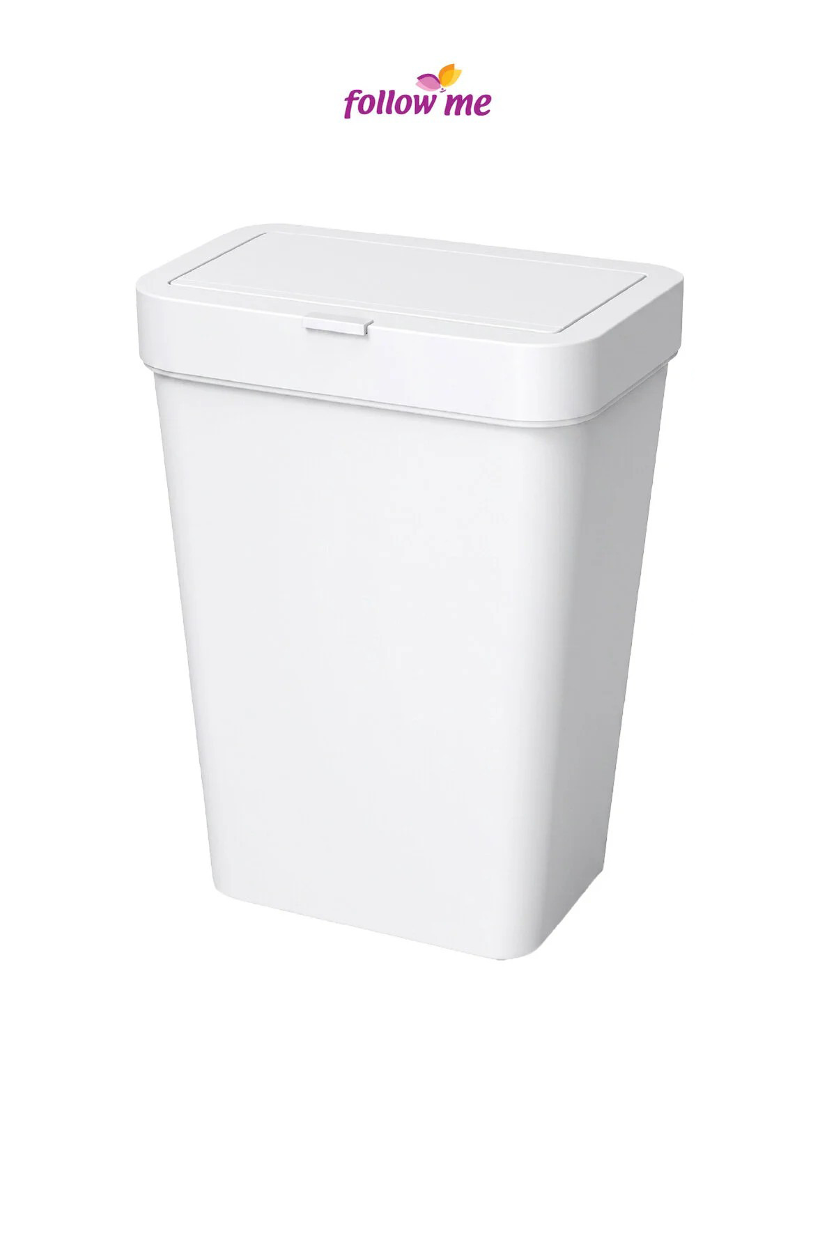 Follow Me Sensörlü Çöp Kovası 50 L Beyaz Temassız Otomatik Kapaklı Plastik Çöp Kutusu