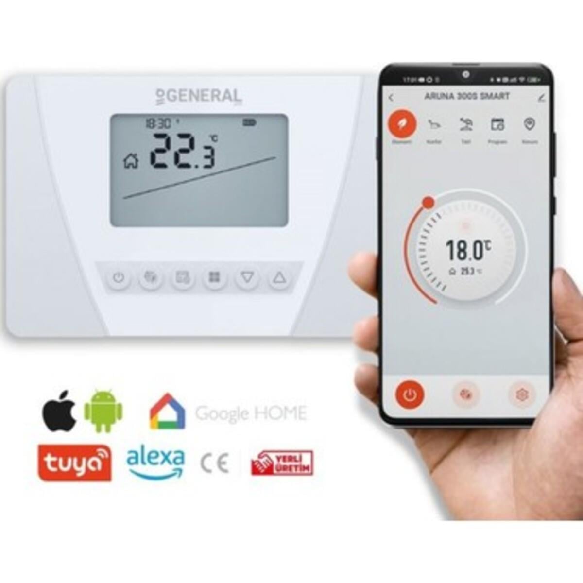 General Life Dijital Oda Termostat Aruna 300 S Smart
