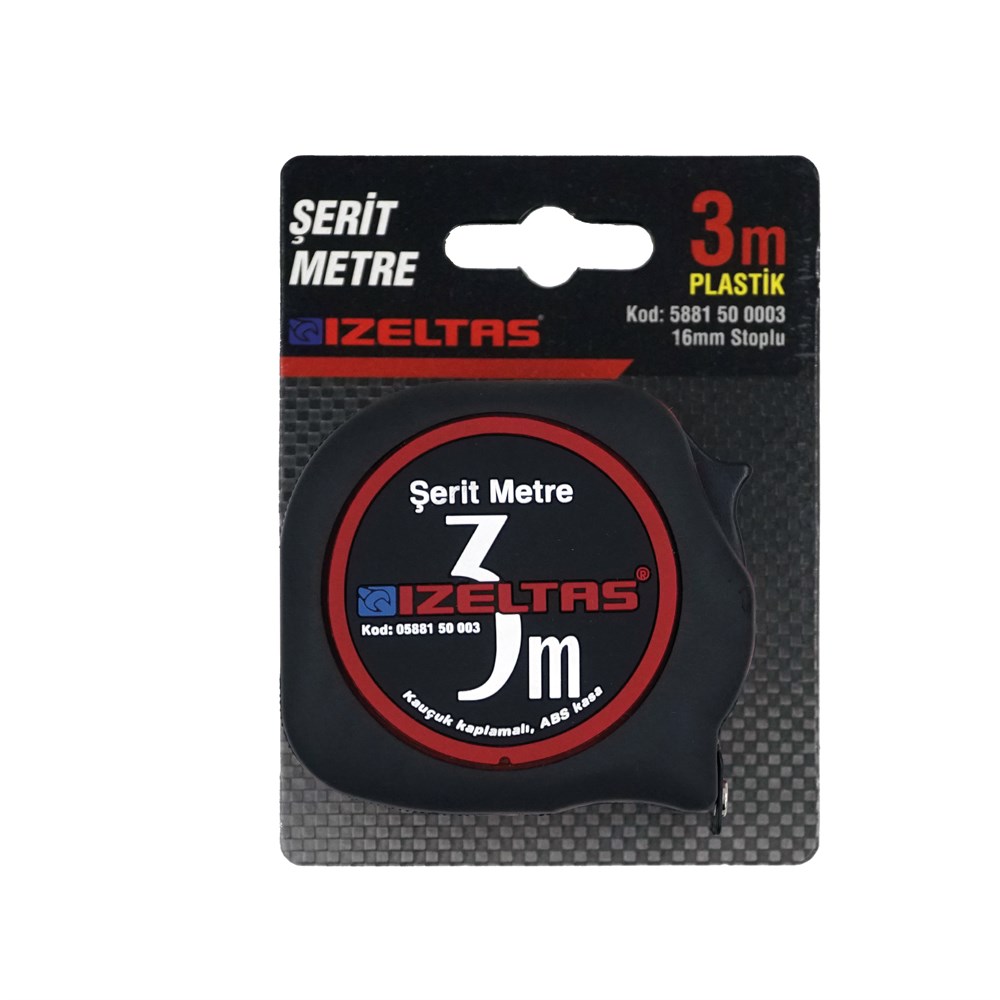 İzeltaş Şerit Metre Plastik 3 Mt