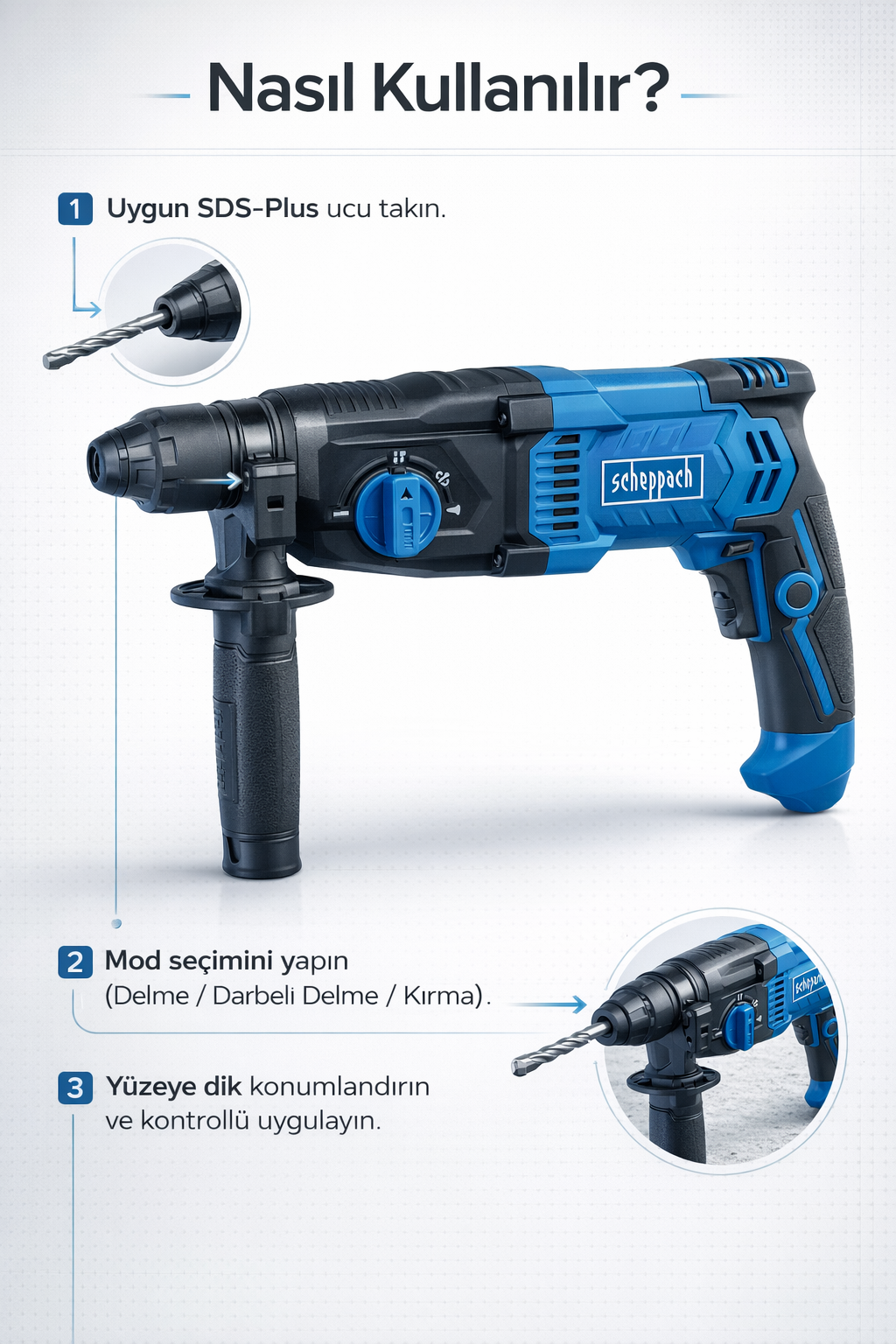 Scheppach Elektrikli Kırıcı Delici Dh2260
