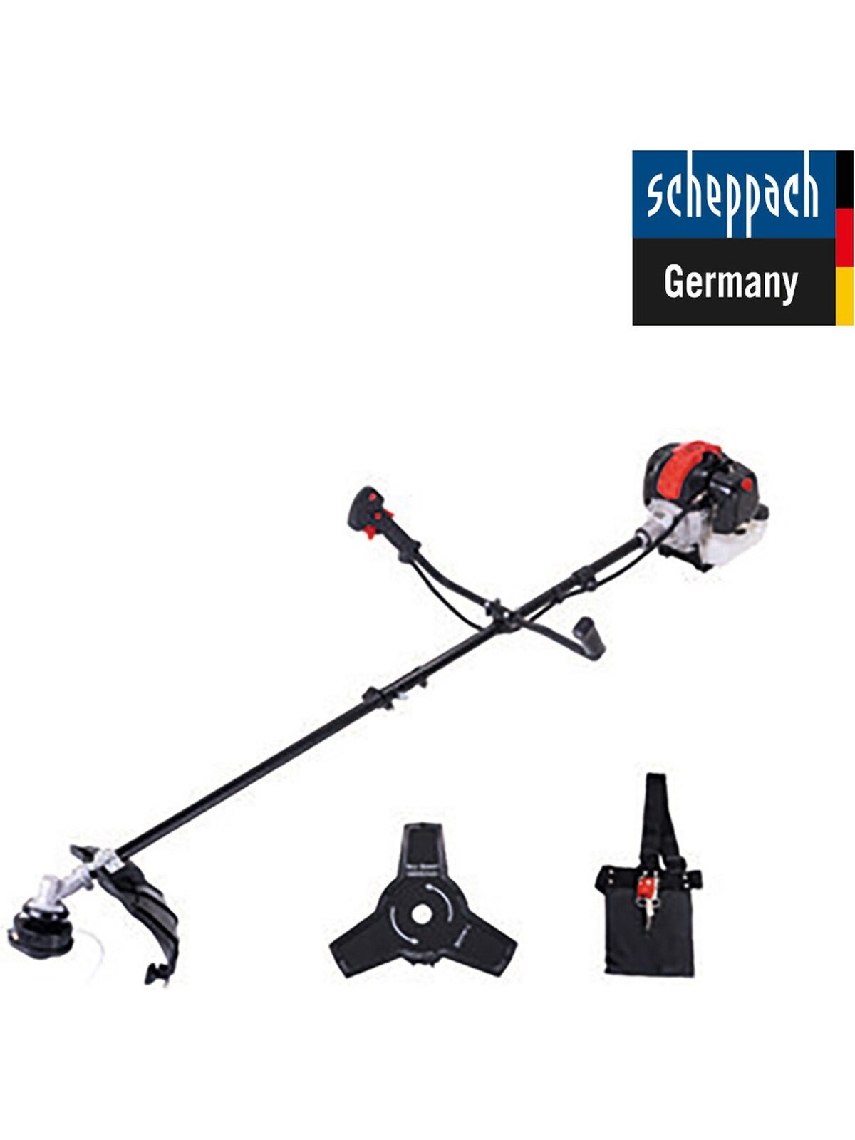 Scheppach Pbc520 Benzinli Yan Tırpan 52 Cc 1,4 Kw Misinalı Ve Bıçaklı Çim Çalı Kesici