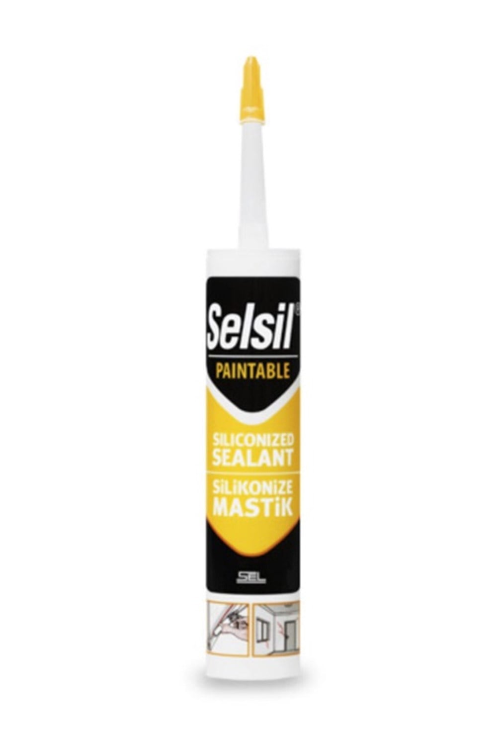 Selsil Mastik Silikonize Siyah 500 Gr