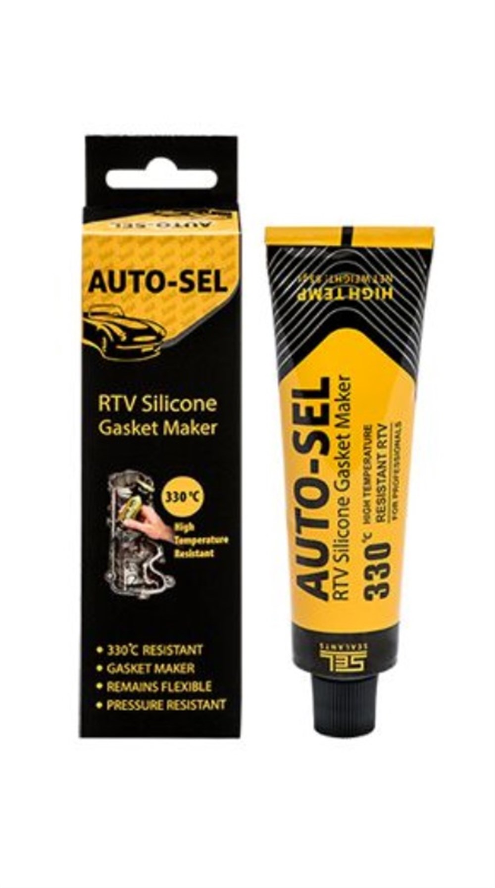 Selsil Rtv Sıvı Conta Siyah Tüp Silikon 85 Gr