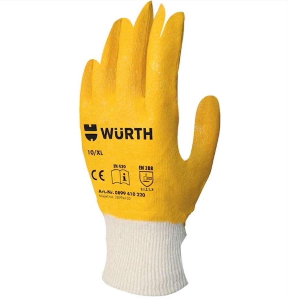 Würth İş Eldiveni Sarı Nitril No:10