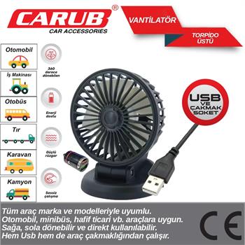 Carub Usb Çakmaklı Tekli Vantilatör