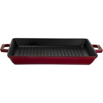 Lava Izgara Tava 26x32 Metal Kulp Bordo