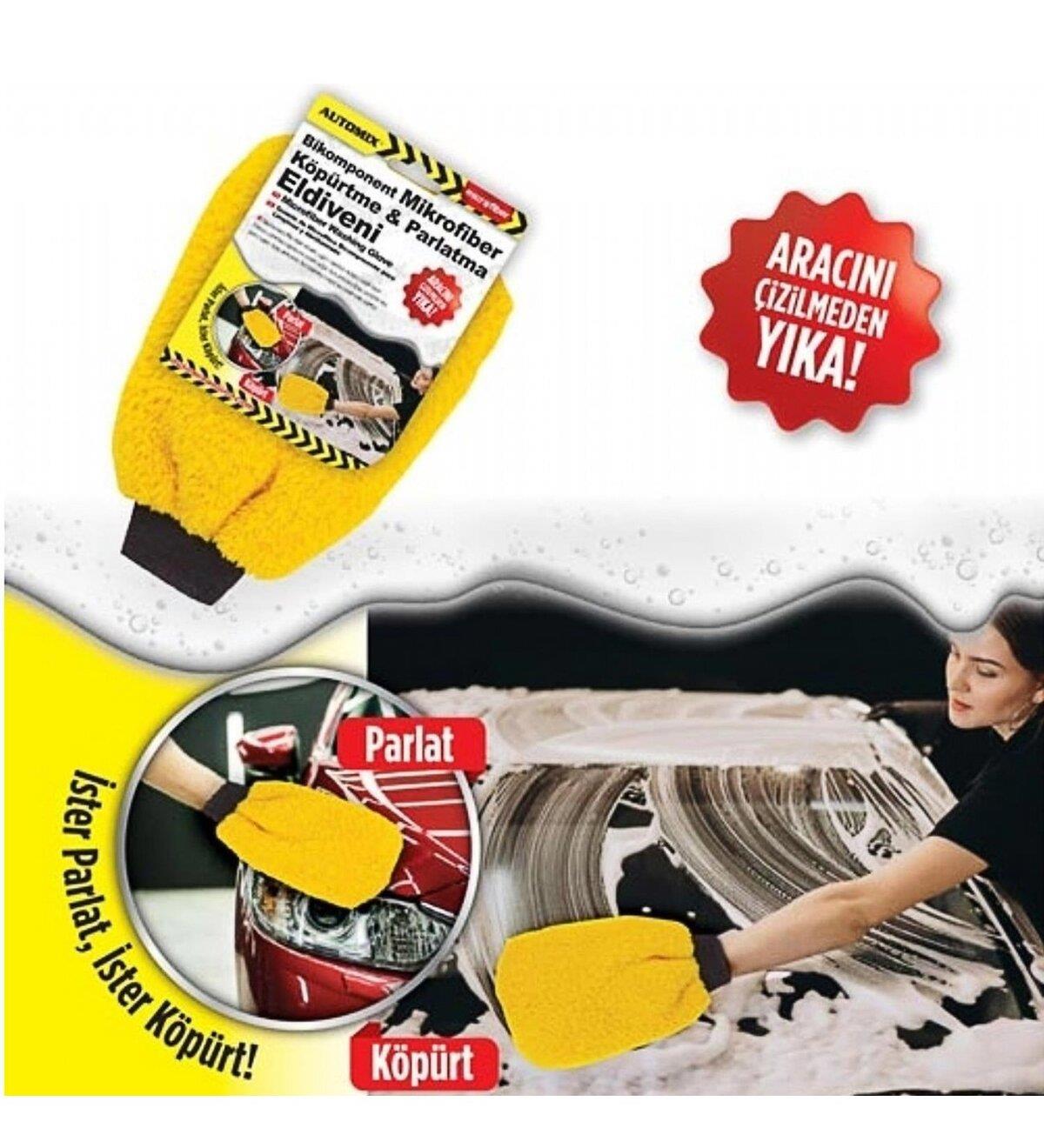 Automix Bikomponent Mikrofiber Köpürtme Ve Parlatma Eldiveni