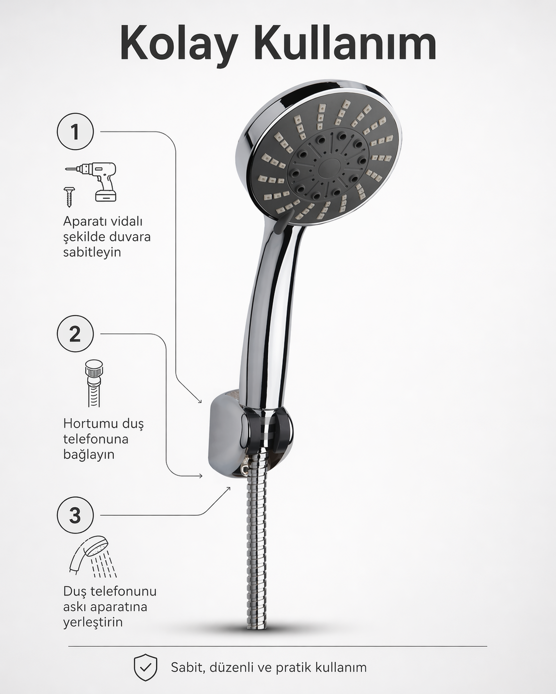 İtimat Omega Mafsallı Duş Seti 401n.02