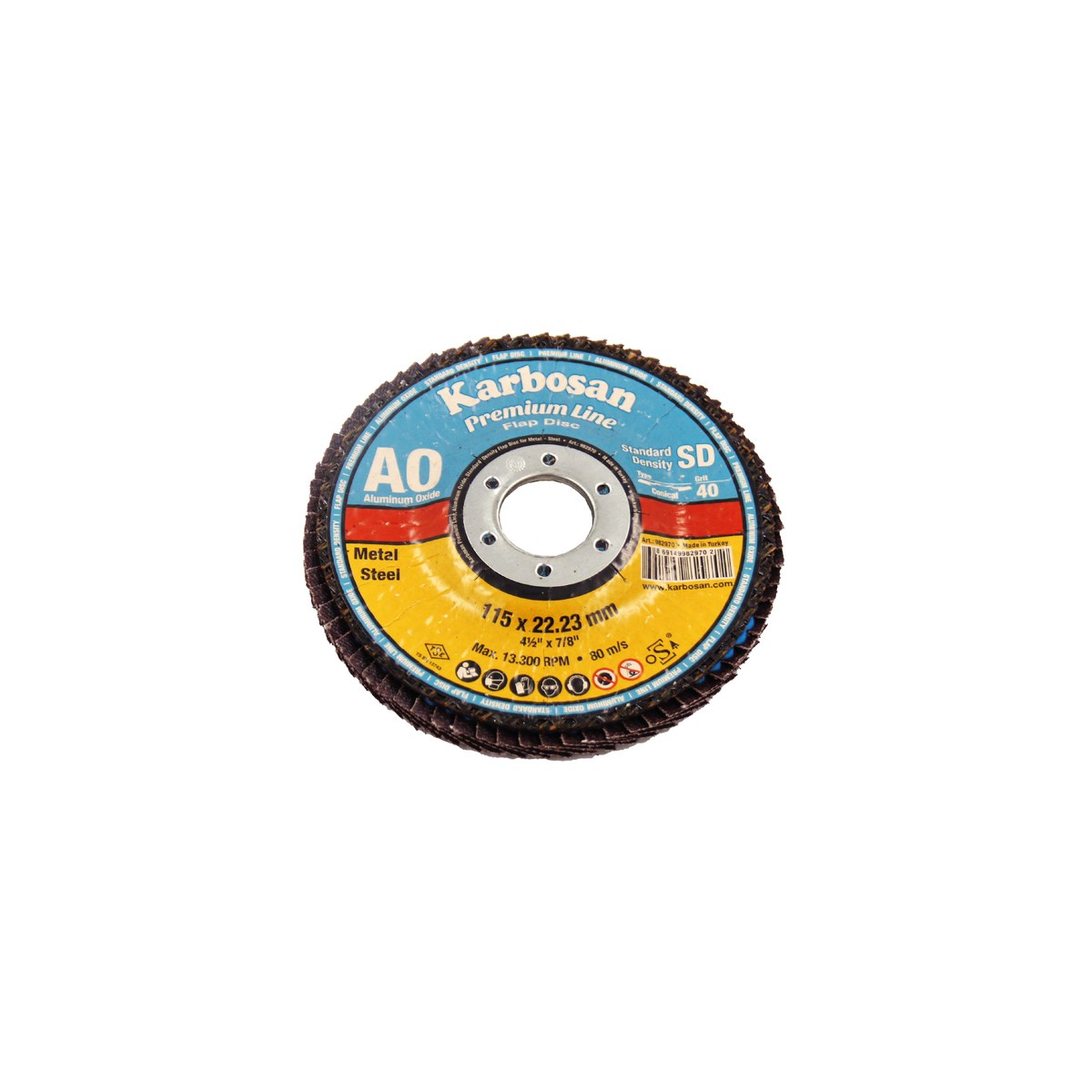 Karbosan 115 Flap 40 Kum Disk Zımpara