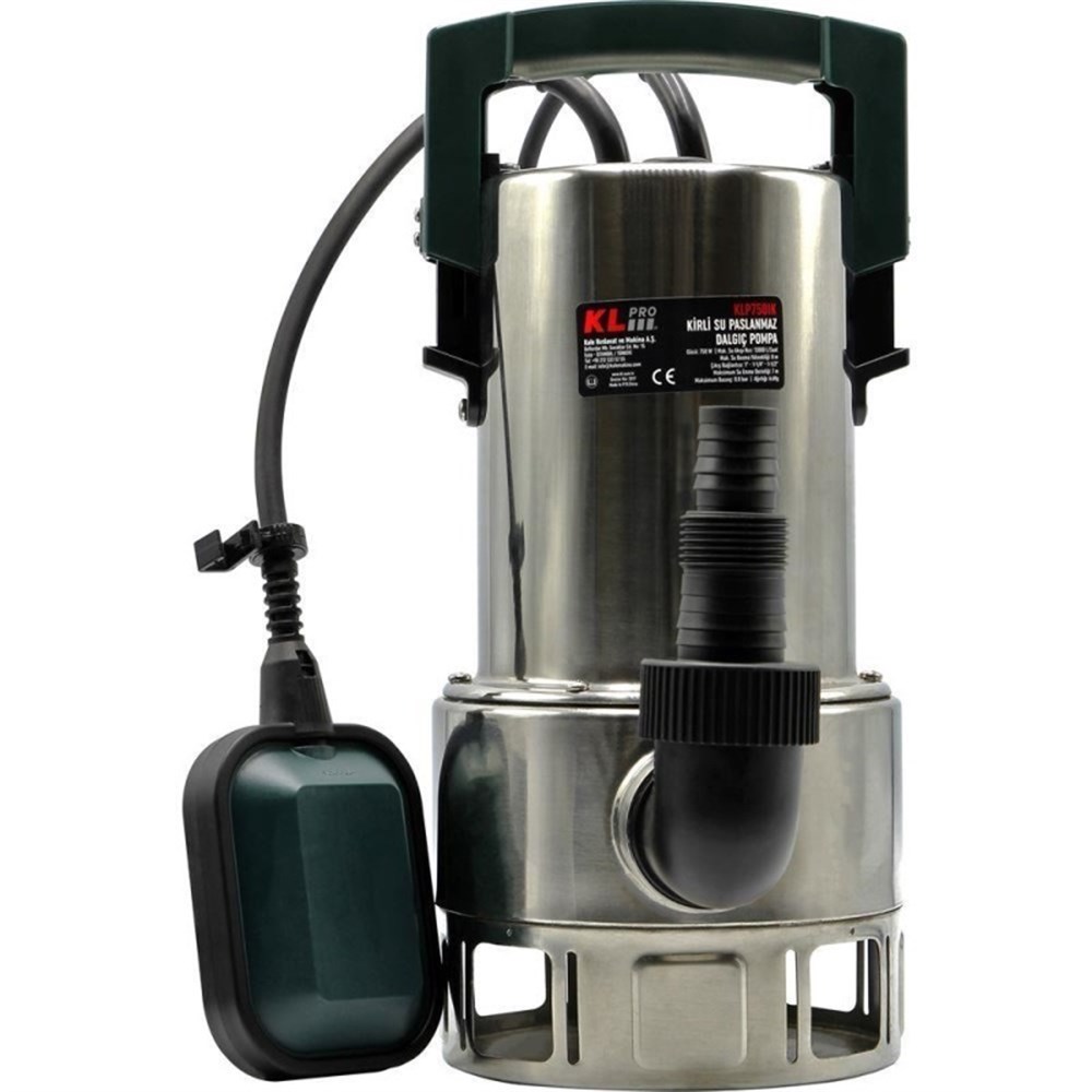 Kl 750W Kirli Su Paslanmaz Dalgıç Pompa Klp750ık