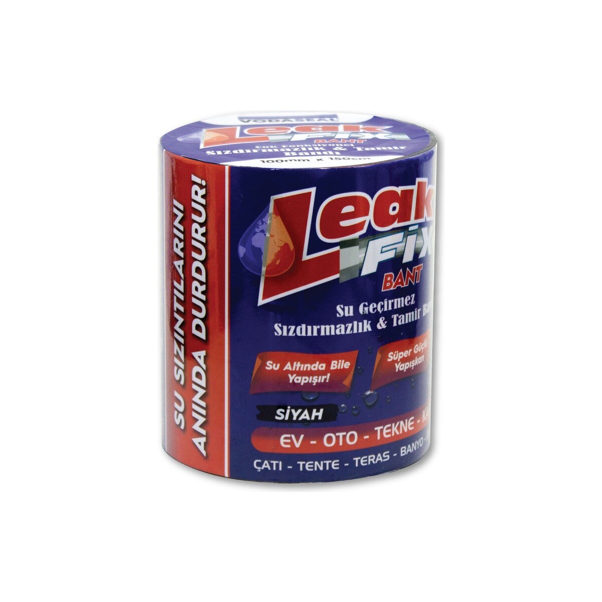 Leak Fix Yama Bant 100Mm X 1,5 Mt Siyah