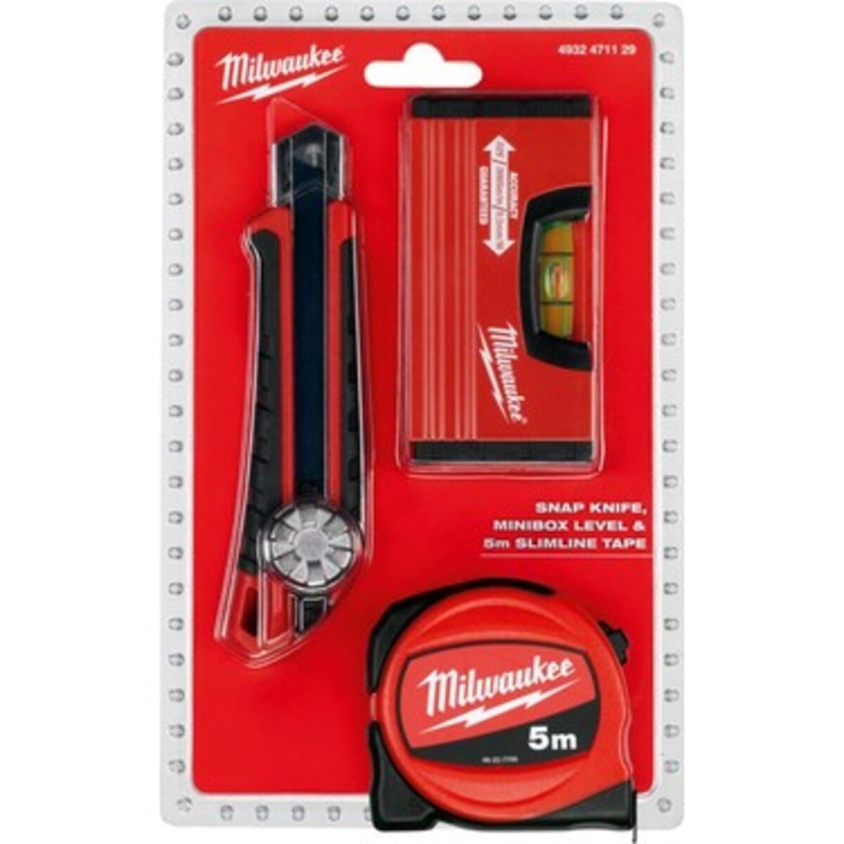 Milwaukee Maket Bıçağı+Metre+Minibox Terazi