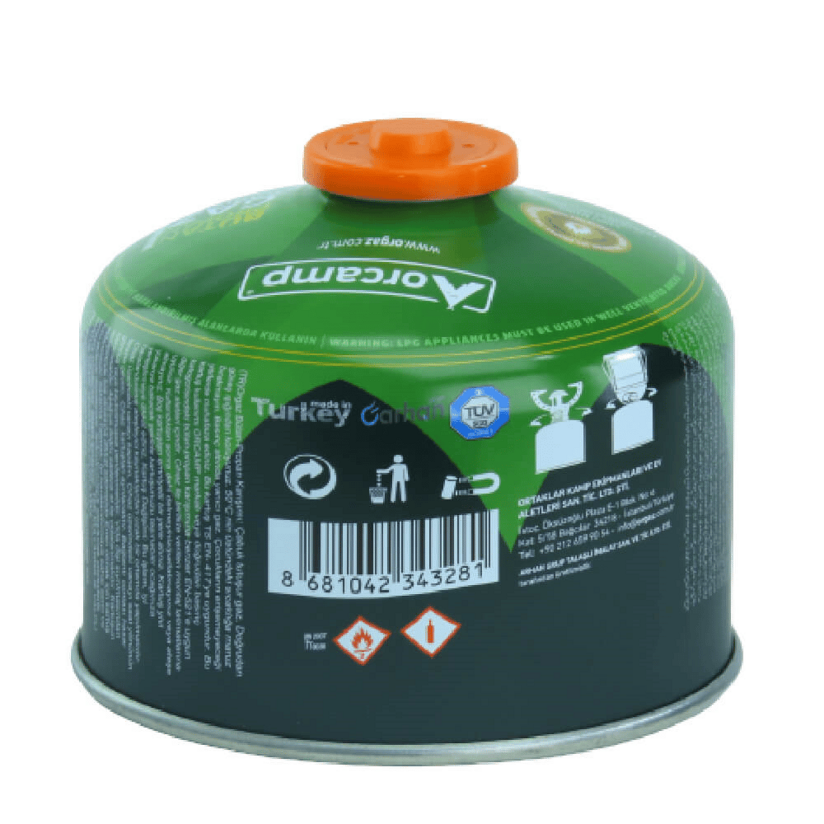 Orcamp Küçük Tombul Gaz Kartuş 230Gr Kts-230
