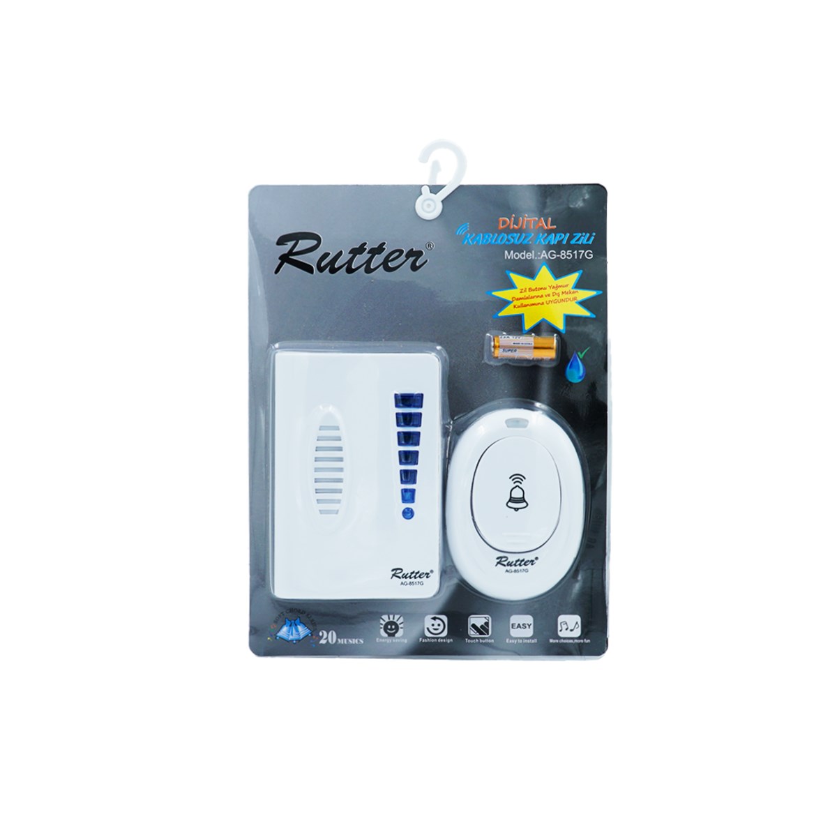 Rutter Kapı Zili Kablosuz Ag-8571g