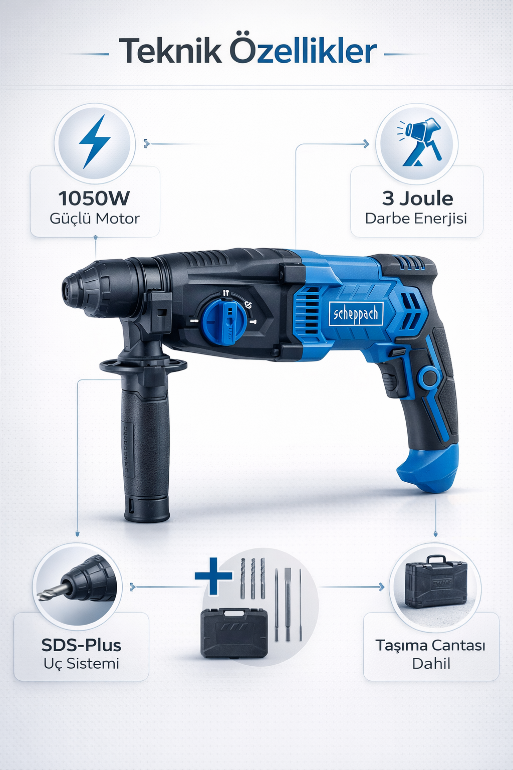 Scheppach Elektrikli Kırıcı Delici Dh2260