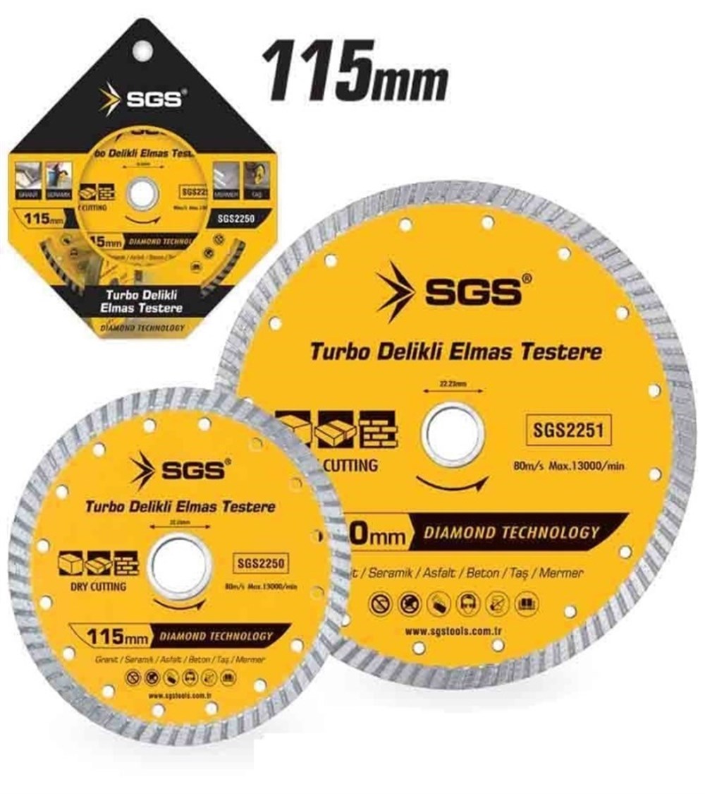 Sgs 2250  Turbo Elmas Testere 115 Mm