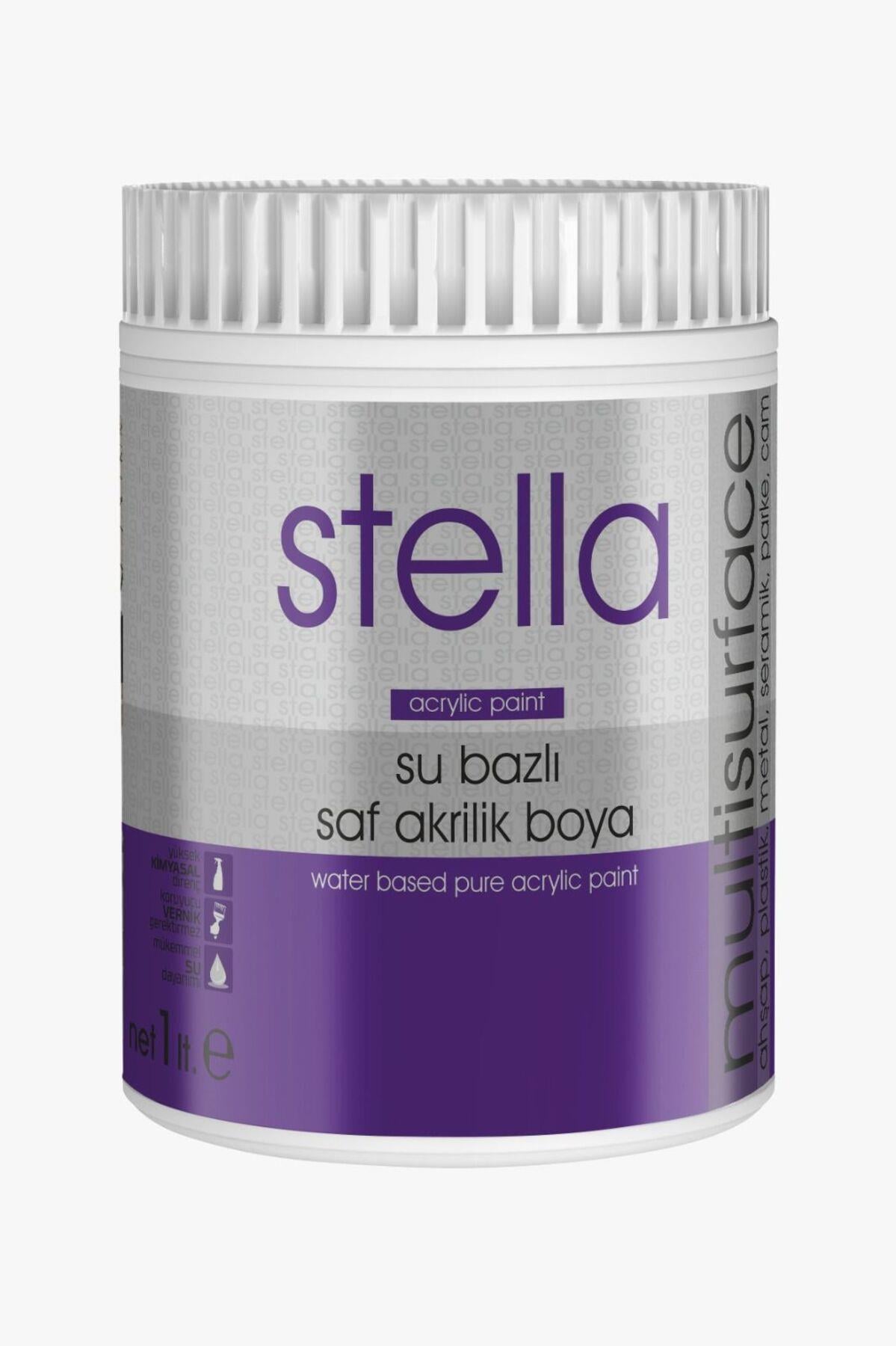 Stella Su Bazlı Saf Akrilik Boya Beyaz 1 Lt